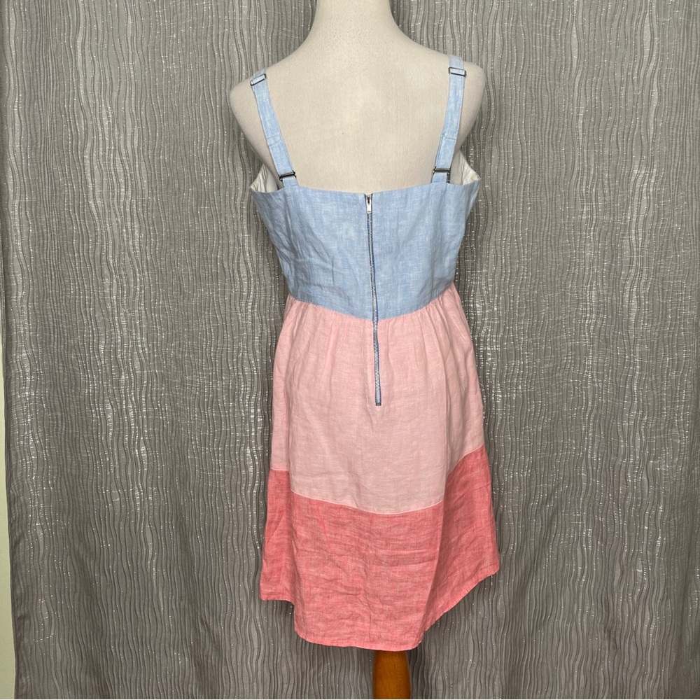 Cynthia Rowley Colorblock Linen Dress - Picture 5 of 8